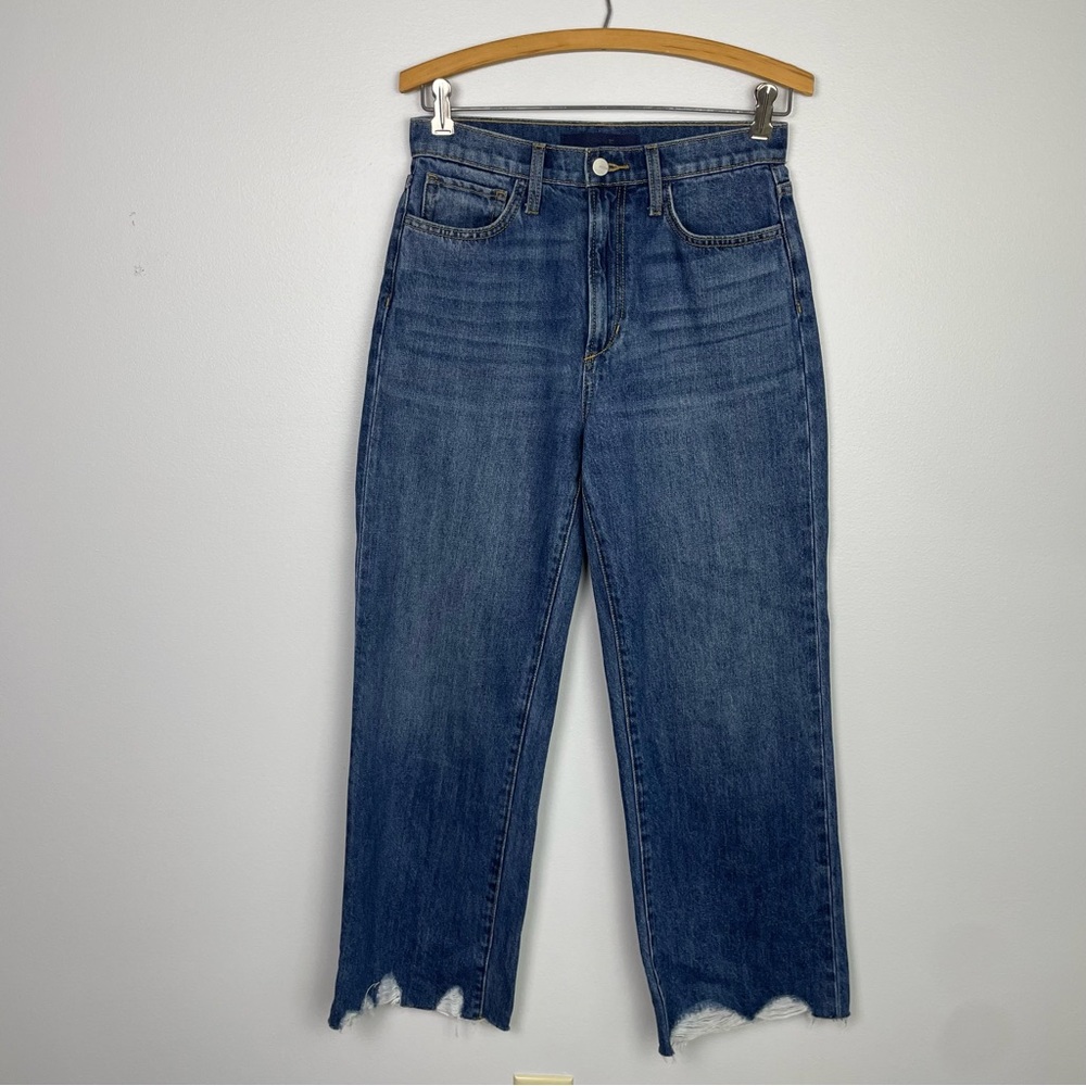 Joe’s Jeans The Blake Destructed Hem Nonstretch Crop‎ Wide Leg Jeans
